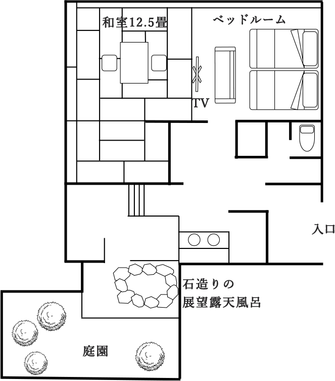 特別室 尾瀬　間取り図